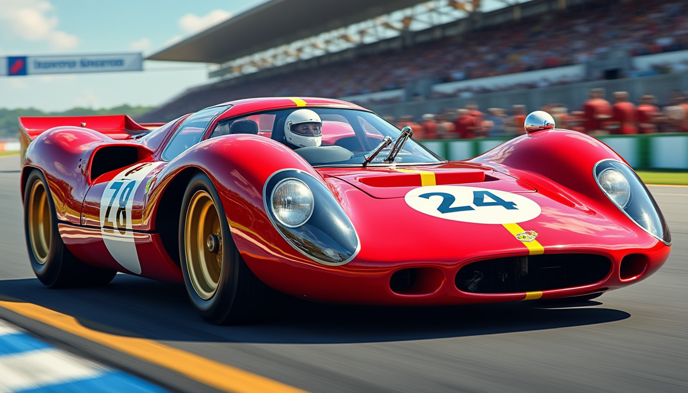 découvrez la ferrari 330 p4, légendaire voiture de course qui a dominé le mans en 1967 et détrôné ford dans une bataille historique.